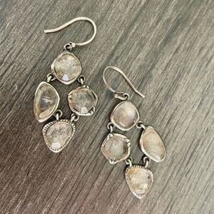 Silpada “Fresh Squeezed” Citrine and Sterling Silver Earrings on French Wires